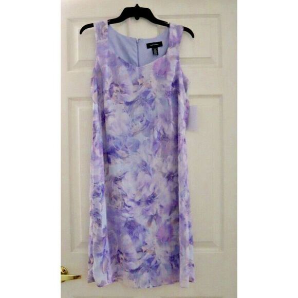 R&M Richards Women's Sz 6 Purple Floral-Print Jacket Dress - 2 Piece Set $119 - Picture 4 of 12